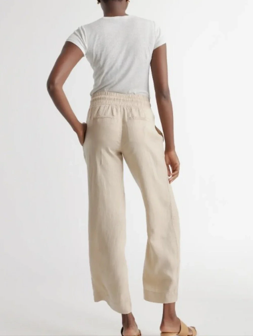 Quince European Linen Wide Leg Pants